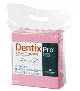 Śliniaki z kieszenią Dentix Pro 50 szt. różowy