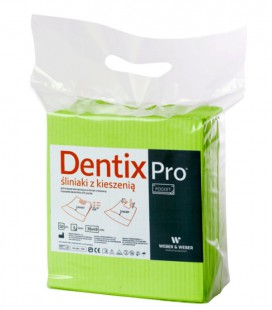 Śliniaki z kieszenią Dentix Pro 50 szt. limonka