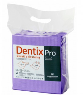 Śliniaki z kieszenią Dentix Pro 50 szt. wrzosowe