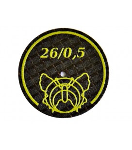 Tarcza Motyl zbrojona 26 x 0,5 mm żółta 1 szt.
